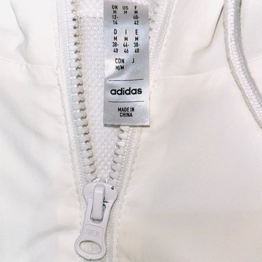 Women's adidas Essentials 3-Stripes Woven Windbreaker SZ M - Picture 9 of 11